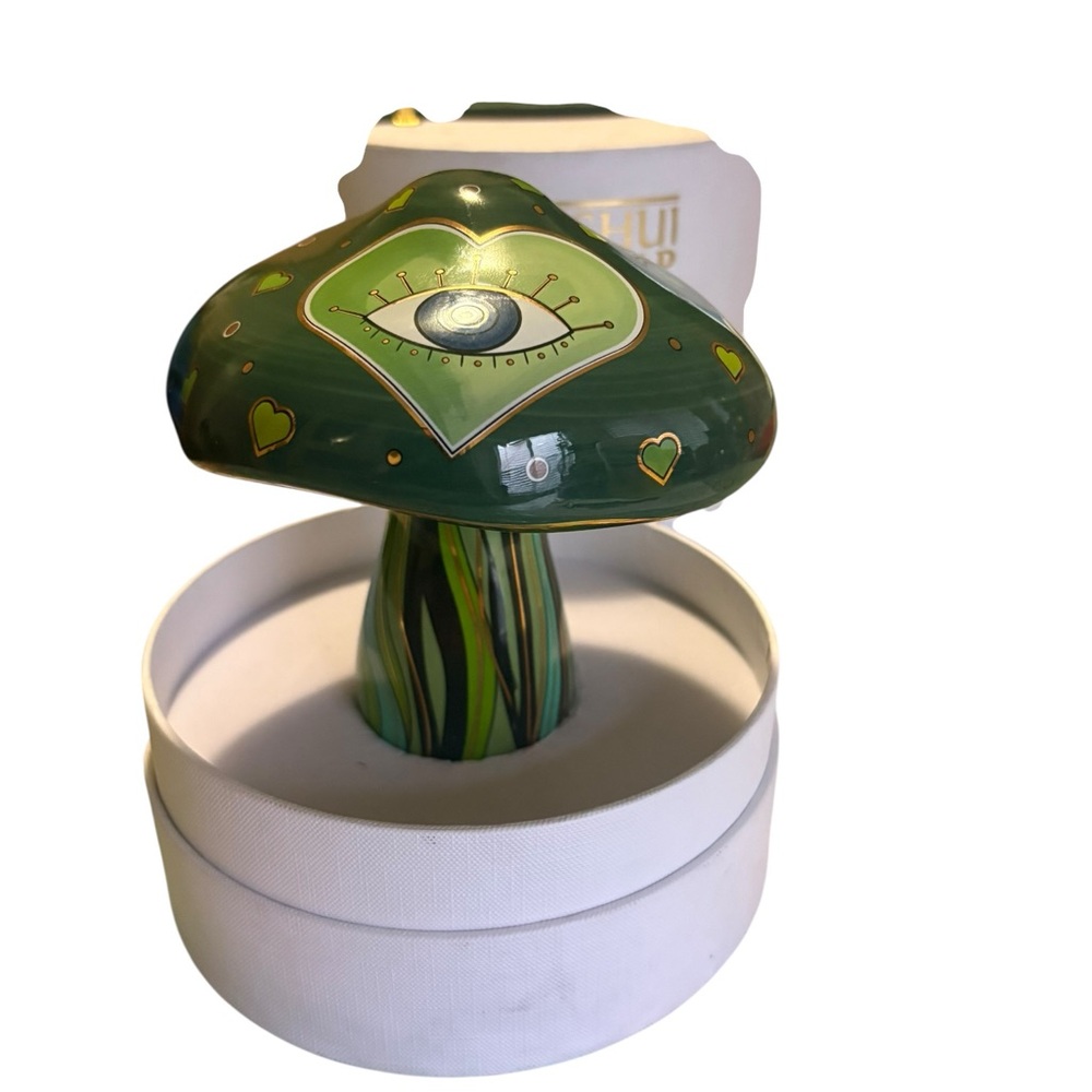 Loving Earth - Evil Eye Heart Mushroom Statue 6”
